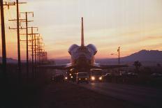 Trucks Towing the Shuttle Columbia-Bob Flora-Photographic Print
