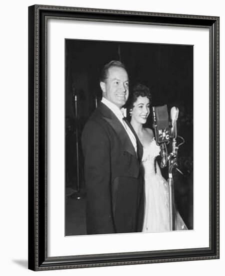 Bob Hope and Elizabeth Taylor-null-Framed Art Print