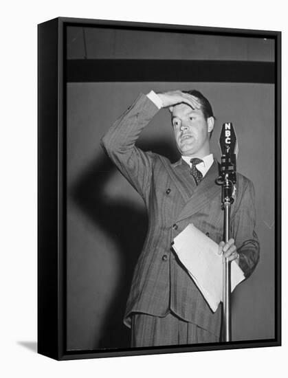 Bob Hope During Show for Soldiers During WWII-null-Framed Stretched Canvas