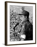 Bob Hope, Entertaining the Troops in Vietnam, ca. Late 1960s-null-Framed Photo