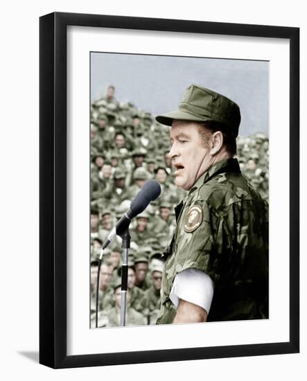 Bob Hope entertains the troops in Vietnam, ca. late 1960s-null-Framed Photo
