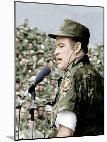 Bob Hope entertains the troops in Vietnam, ca. late 1960s-null-Mounted Photo