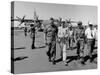 Bob Hope, Walks with Generals at Pleiku Air Base, South Vietnam, Dec. 19, 1966-null-Stretched Canvas