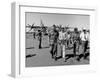 Bob Hope, Walks with Generals at Pleiku Air Base, South Vietnam, Dec. 19, 1966-null-Framed Photo