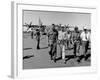 Bob Hope, Walks with Generals at Pleiku Air Base, South Vietnam, Dec. 19, 1966-null-Framed Photo