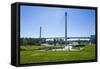 Bob Kerrey Pedestrian Bridge Crossing Missouri River from Nebraska to Iowa, Omaha, Nebraska, Usa-Michael Runkel-Framed Stretched Canvas