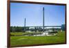 Bob Kerrey Pedestrian Bridge Crossing Missouri River from Nebraska to Iowa, Omaha, Nebraska, Usa-Michael Runkel-Framed Photographic Print