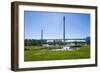 Bob Kerrey Pedestrian Bridge Crossing Missouri River from Nebraska to Iowa, Omaha, Nebraska, Usa-Michael Runkel-Framed Photographic Print