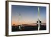 Bob Kerrey Pedestrian Bridge, Missouri River, Omaha, Nebraska, USA-Walter Bibikow-Framed Photographic Print