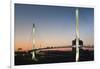 Bob Kerrey Pedestrian Bridge, Missouri River, Omaha, Nebraska, USA-Walter Bibikow-Framed Photographic Print