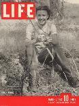 Poet Paul Engle's Daughter Playing in the River For Her Father's Book, "The American Child"-Bob Landry-Photographic Print