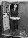 Member of Red Cross Clubmobile Katherine Spaatz, Dispensing Doughnuts, Coffee, Cigarettes and Gum-Bob Landry-Photographic Print
