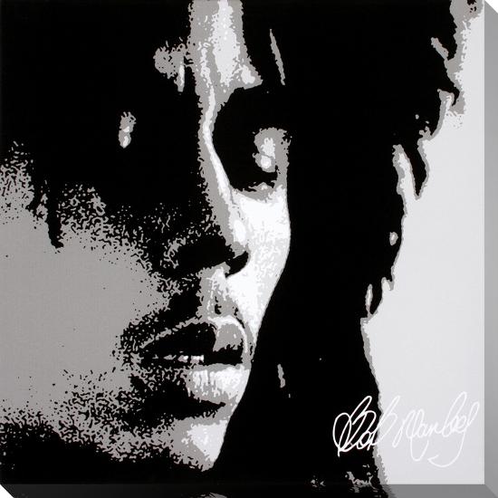 Bob Marley: Eyes Closed--Stretched Canvas