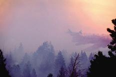 Retardent Drops over Forest Fire-Bob Nichols-Framed Art Print