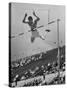 Bob Richards Competing in the High Jump at 1952 Olympics-Ralph Crane-Stretched Canvas