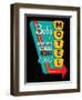 Bob's Motel in Black-JJ Brando-Framed Art Print