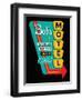 Bob's Motel in Black-JJ Brando-Framed Art Print