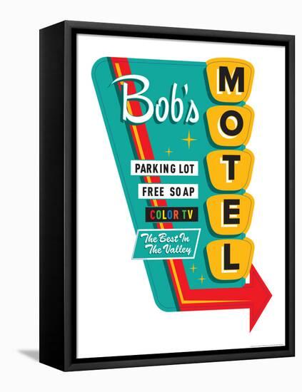 Bob's Motel-JJ Brando-Framed Stretched Canvas