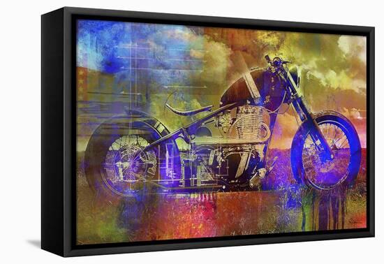 Bobber Moto-Greg Simanson-Framed Stretched Canvas