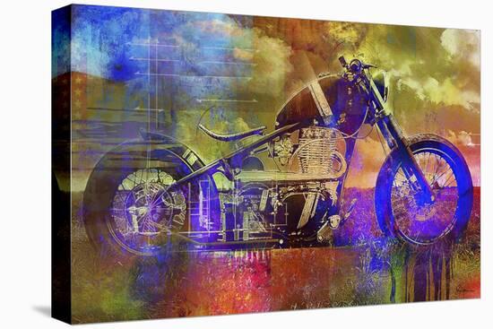 Bobber Moto-Greg Simanson-Stretched Canvas