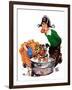 Bobbing for Apples - Child Life-Keith Ward-Framed Giclee Print