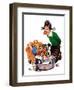 Bobbing for Apples - Child Life-Keith Ward-Framed Giclee Print