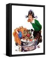 Bobbing for Apples - Child Life-Keith Ward-Framed Stretched Canvas