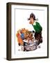 Bobbing for Apples - Child Life-Keith Ward-Framed Premium Giclee Print