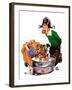 Bobbing for Apples - Child Life-Keith Ward-Framed Giclee Print