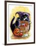 Bobbing For Apples Halloween-sylvia pimental-Framed Art Print