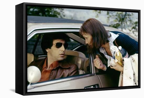 Bobby Deerfield by Sydney Pollack with Al Pacino, Marthe Keller, 1977 (photo)-null-Framed Stretched Canvas