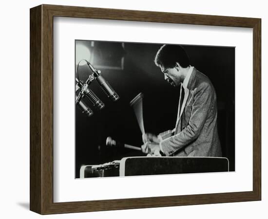 Bobby Hutcherson Playing the Vibraphone at the Bracknell Jazz Festival, Berkshire, 1983-Denis Williams-Framed Photographic Print