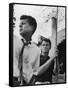 Bobby Kennedy, Chief Counsel of Sen. Comm. on Labor and Management, with Bro, Ma Sen. John Kennedy-Paul Schutzer-Framed Stretched Canvas