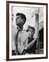 Bobby Kennedy, Chief Counsel of Sen. Comm. on Labor and Management, with Bro, Ma Sen. John Kennedy-Paul Schutzer-Framed Photographic Print