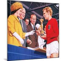 Bobby Moore Collecting the Football World Cup Trophy in 1966-John Keay-Mounted Giclee Print