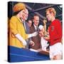 Bobby Moore Collecting the Football World Cup Trophy in 1966-John Keay-Stretched Canvas