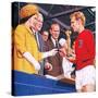 Bobby Moore Collecting the Football World Cup Trophy in 1966-John Keay-Stretched Canvas