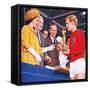 Bobby Moore Collecting the Football World Cup Trophy in 1966-John Keay-Framed Stretched Canvas