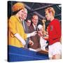 Bobby Moore Collecting the Football World Cup Trophy in 1966-John Keay-Stretched Canvas