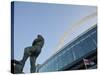 Bobby Moore Statue at Wembley Stadium, Brent, London, England-Jane Sweeney-Stretched Canvas