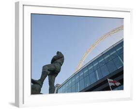 Bobby Moore Statue at Wembley Stadium, Brent, London, England-Jane Sweeney-Framed Photographic Print