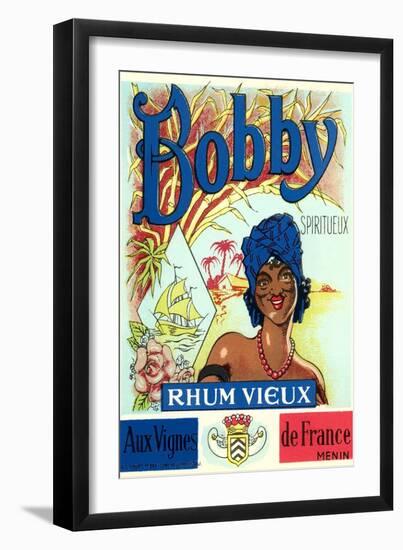 Bobby, Rhum Vieux Label-null-Framed Art Print