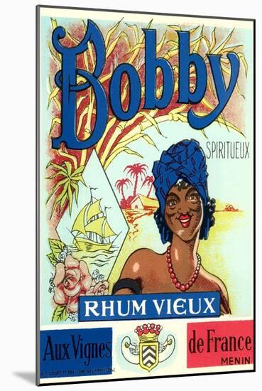 Bobby, Rhum Vieux Label-null-Mounted Art Print