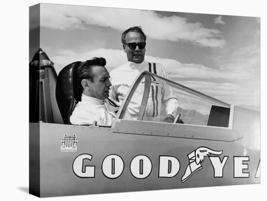 Bobby Tatroe in the Cockpit of 'Wingfoot Express Ii, Bonneville Salt Flats, Utah, USA, C1965-null-Stretched Canvas
