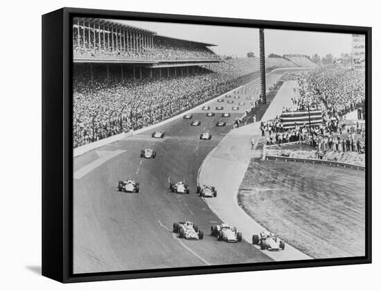 Bobby Unser and Fellow Racers-null-Framed Stretched Canvas