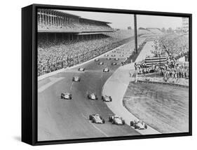 Bobby Unser and Fellow Racers-null-Framed Stretched Canvas