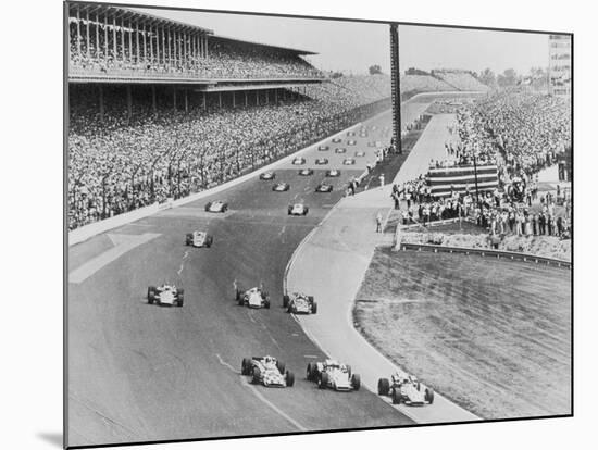 Bobby Unser and Fellow Racers-null-Mounted Photographic Print