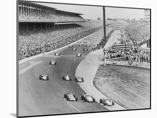 Bobby Unser and Fellow Racers-null-Mounted Photographic Print