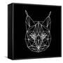 Bobcat Polygon1-Lisa Kroll-Framed Stretched Canvas