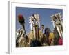 Bobo Masks During Festivities, Sikasso, Mali, Africa-De Mann Jean-Pierre-Framed Photographic Print